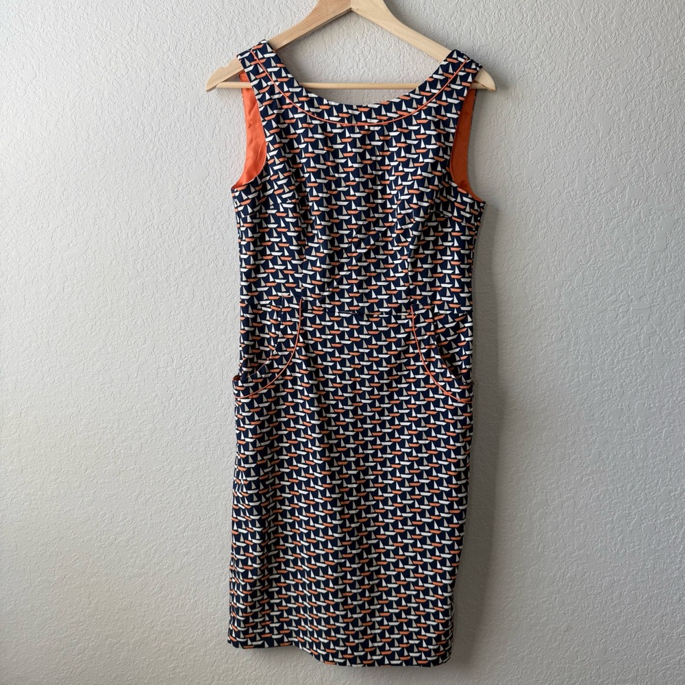 London Times Stylish Geometric Patterned Dress‎ Size 8